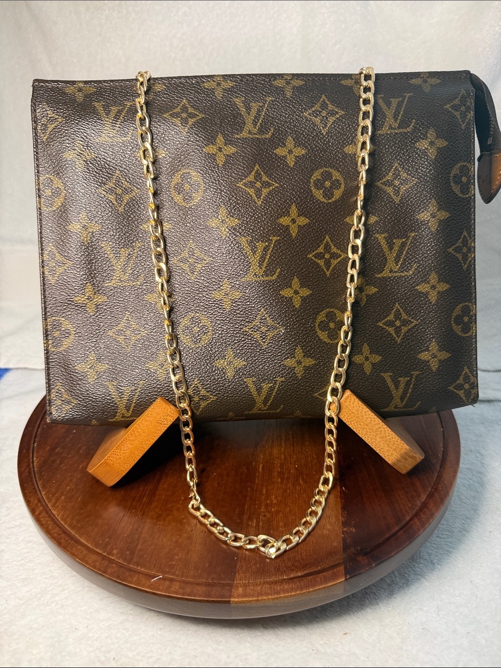 LOUIS VUITTON Monogram Poche Toilette 26 with chain and insert